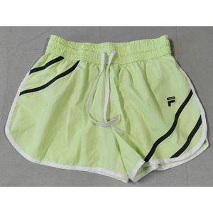 Fila Sport Neon Yellow Green Athletic Running Shorts Size M